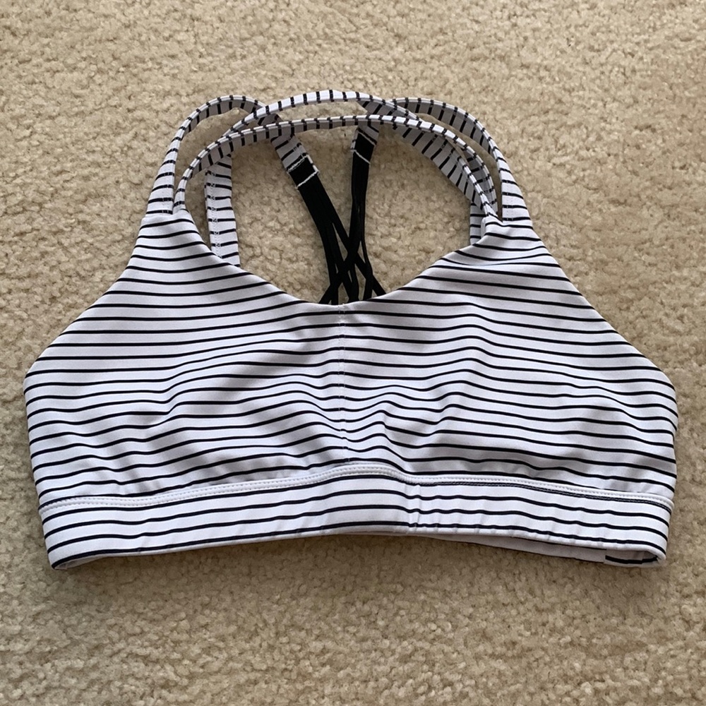 Striped sports bra